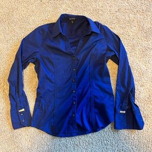 Express Blue Button Up Shirt